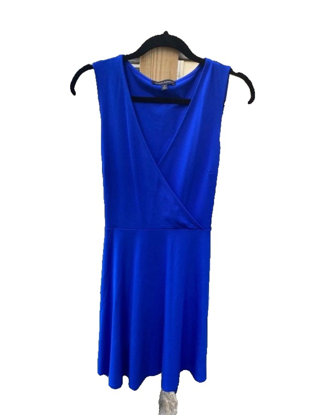 Banana Republic Sleeveless Cobalt Blue Wrap-Style Dress